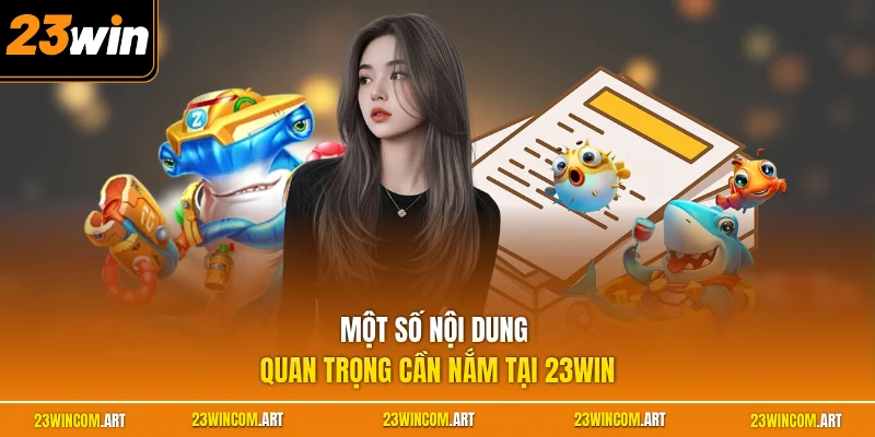 Một số nội dung quan trọng cần nắm tại 23WIN